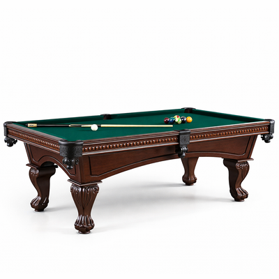 Canton 8-Foot High-End Pool Table – Premium Billiards Table with 1-Inch Slate, Solid Wood Rails, Wool-Blend Cloth & Regulation 88" x 44" Playfield