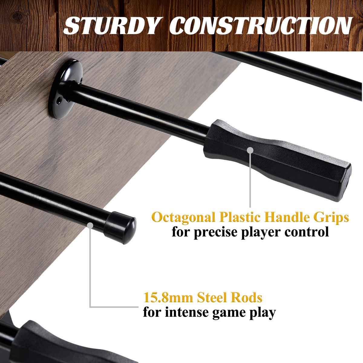 58” Coventry Foosball Table, Competition Size, Soccer, Accessories Included by