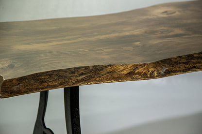 Live Edge Dining Table w/ EB Cast Iron Legs