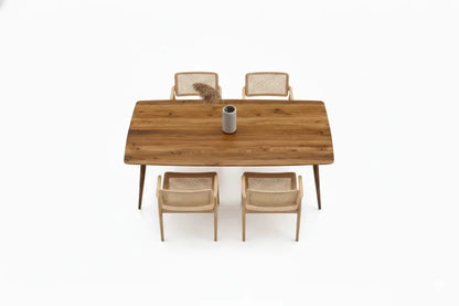 Edge Glued Hardwood Dining Table - Solid Kitchen Table
